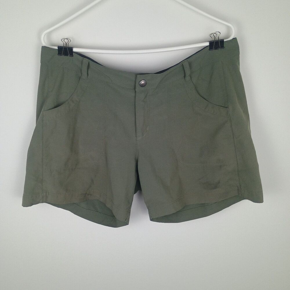 Patagonia Happy Hike Shorts Womens Size 14 W's Green Performance Stretch
